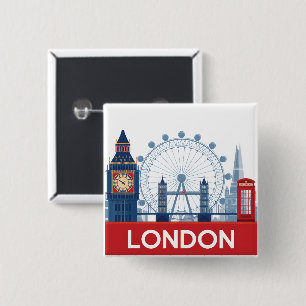 Bóton Quadrado 5.08cm Londres