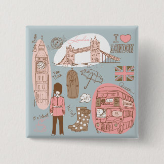 Bóton Quadrado 5.08cm londres