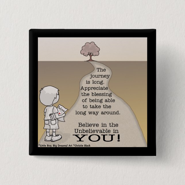 Bóton Quadrado 5.08cm Longa Viagem (Frente)