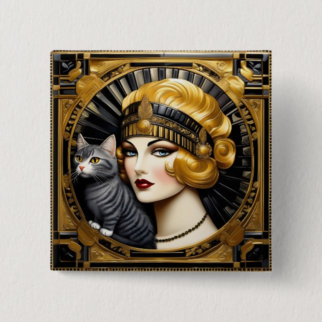 Bóton Quadrado 5.08cm Loral Dreams e Deco Delights 3 (Frente)