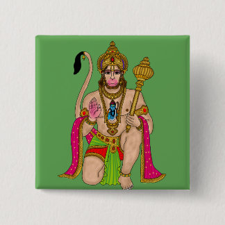 Bóton Quadrado 5.08cm Lord Hanuman Button