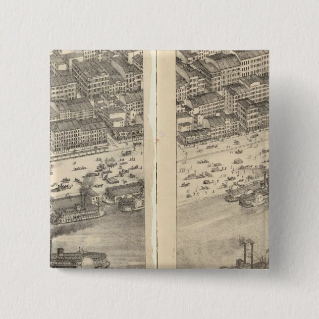 Bóton Quadrado 5.08cm Louis, Missouri 3 (Frente)