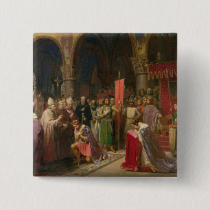 Bóton Quadrado 5.08cm Louis VII os jovens, rei de France
