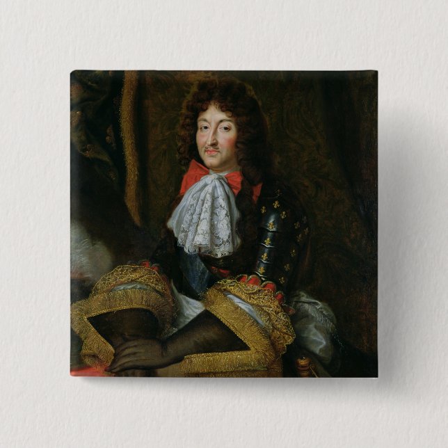 Bóton Quadrado 5.08cm Louis XIV (Frente)
