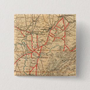 Bóton Quadrado 5.08cm Louisville e Nashville Railroad
