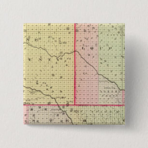 Bóton Quadrado 5.08cm Loup, Blaine, Custer e Logan County, Nebraska