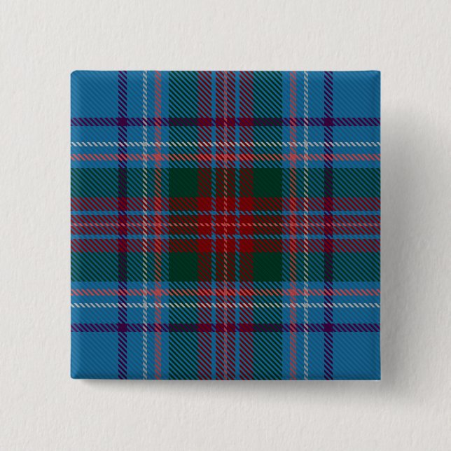 Bóton Quadrado 5.08cm Louth County Irish Tartan (Frente)