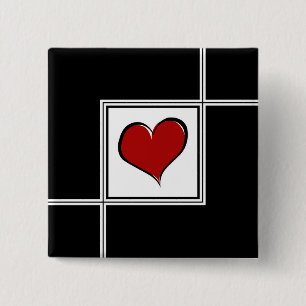 Bóton Quadrado 5.08cm Love design