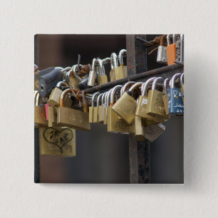 Bóton Quadrado 5.08cm Love Padlocks, Praga