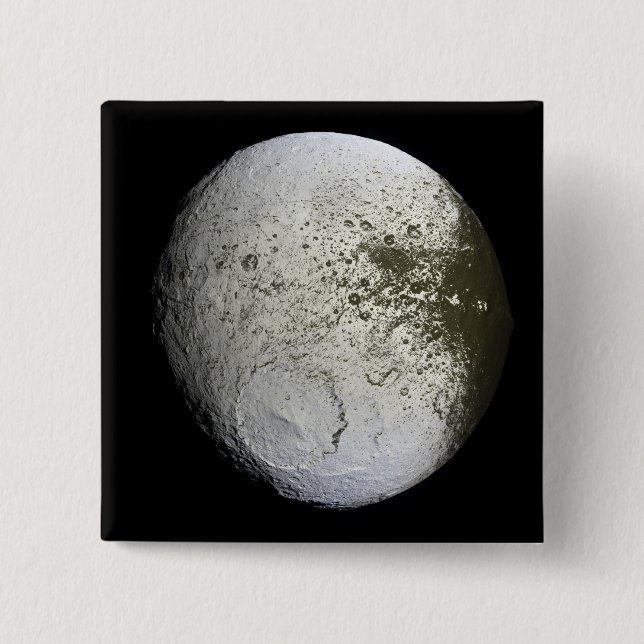 Bóton Quadrado 5.08cm Lua de Saturno Iapetus 2 (Frente)