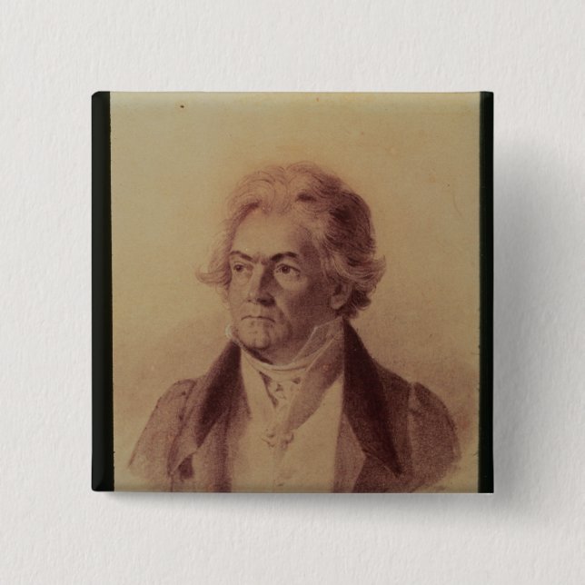 Bóton Quadrado 5.08cm Ludwig van Beethoven, 1824 (Frente)
