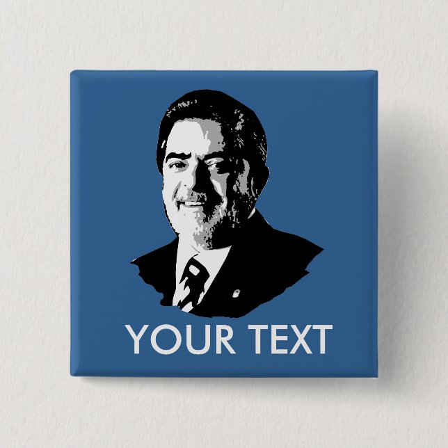 Bóton Quadrado 5.08cm Luiz Inácio Lula da Silva (Frente)