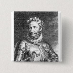 Bóton Quadrado 5.08cm Luiz Vaz de Camoes gravado por B. Roger