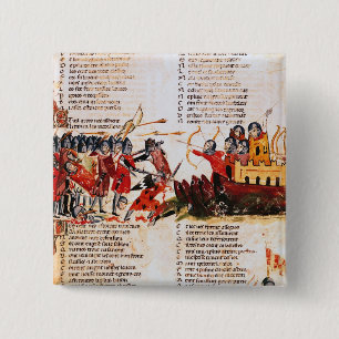 Bóton Quadrado 5.08cm Luta dos cavaleiros