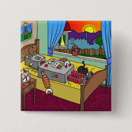 Bóton Quadrado 5.08cm ❤️ Luv de Luv U mim crachá quadrado do sono do