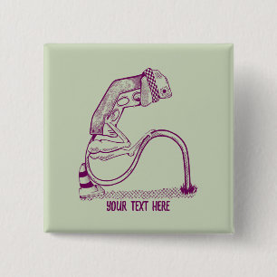 Bóton Quadrado 5.08cm Luz de tráfego deprimida