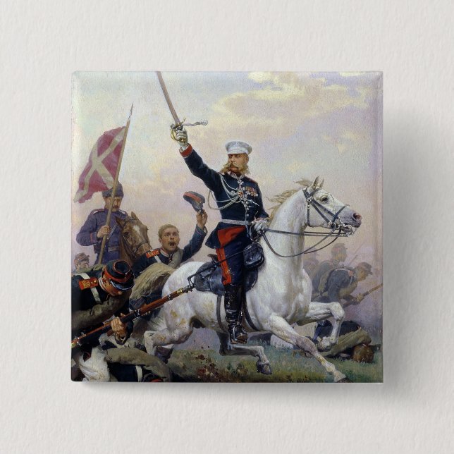 Bóton Quadrado 5.08cm M.D. geral Skobelev no Russo-Turco (Frente)