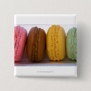 Bóton Quadrado 5.08cm Macarons franceses importados do gourmet