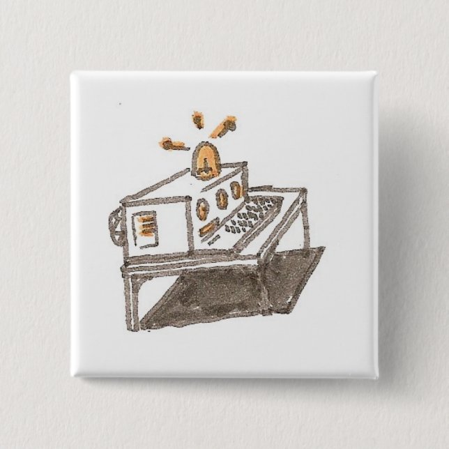 Bóton Quadrado 5.08cm machine01 (Frente)