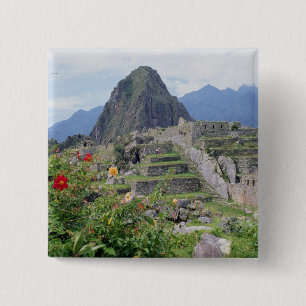 Bóton Quadrado 5.08cm Machu Picchu, Peru