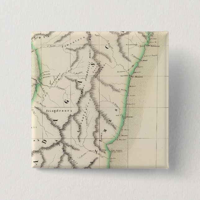 Bóton Quadrado 5.08cm Madagáscar África 56 (Frente)
