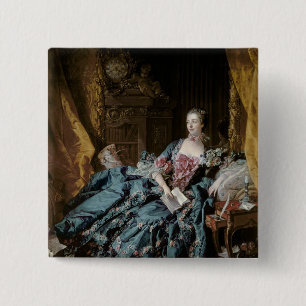 Bóton Quadrado 5.08cm Madame de Pompadour, 1756