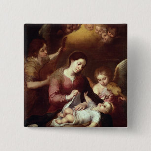 Bóton Quadrado 5.08cm Madonna
