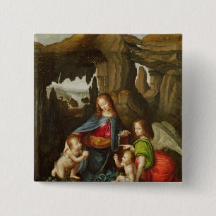 Bóton Quadrado 5.08cm Madonna das rochas