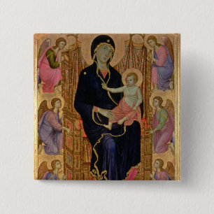 Bóton Quadrado 5.08cm Madonna e criança (Rucellai Madonna) 1285 (temper