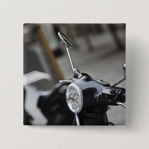 Bóton Quadrado 5.08cm Madrid, Vespa preta