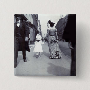 Bóton Quadrado 5.08cm Mãe 1880 + Filha em Boston