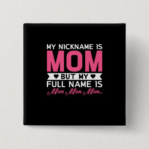 Bóton Quadrado 5.08cm Mãe Arte Minha Apelido É Mãe