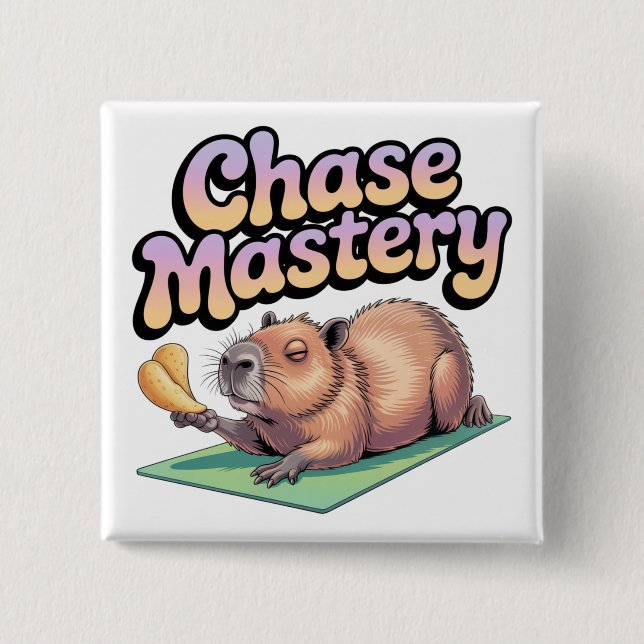 Bóton Quadrado 5.08cm Maestria Chase (Frente)