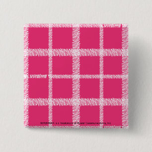 Bóton Quadrado 5.08cm Magenta da xadrez