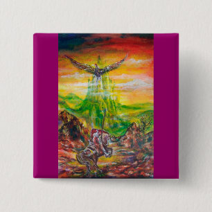 BÓTON QUADRADO 5.08CM MAGIC DUEL ENTRE BRADAMANT E NEGROMANCER