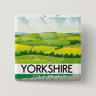 Bóton Quadrado 5.08cm Magneta gigante de café do Yorkshire poster de vi