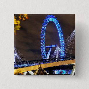 Bóton Quadrado 5.08cm Magnífico! Millennium Wheel Londres