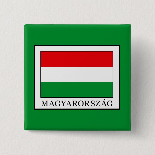 Bóton Quadrado 5.08cm Magyarorszag (Frente)