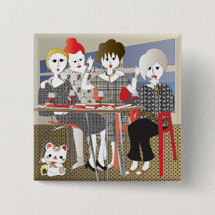 Bóton Quadrado 5.08cm Mah Jongg MAHJ!