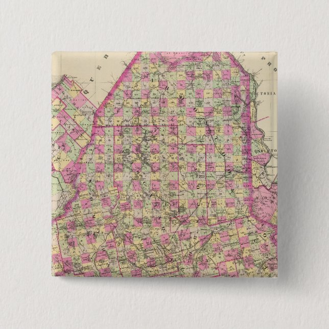 Bóton Quadrado 5.08cm Maine (Frente)