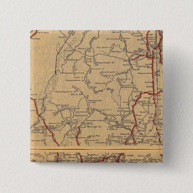 Bóton Quadrado 5.08cm Maine 6 (Frente)