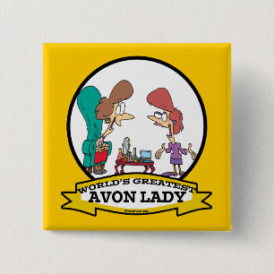 BÓTON QUADRADO 5.08CM MAIOR CARTÃO DE MULHERES AVON LADY