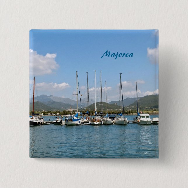 Bóton Quadrado 5.08cm Maiorca (Frente)