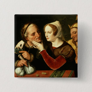 Bóton Quadrado 5.08cm Mais velho torna-se, mais louco torna-se