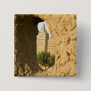 Bóton Quadrado 5.08cm Mali, Djenne. Grande Mesquita 2