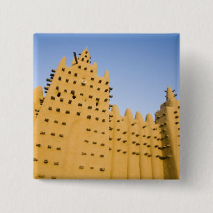 Bóton Quadrado 5.08cm Mali, Djenne. Mesquita Grande