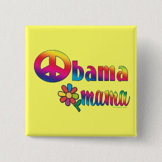 Bóton Quadrado 5.08cm Mama de Obama