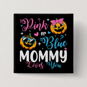 Bóton Quadrado 5.08cm Mamãe Rosa Ou Azul Te Ama Pumpkin Praça Bebê