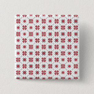 Bóton Quadrado 5.08cm Manhã da Letónia - SN - padrão geométrico V