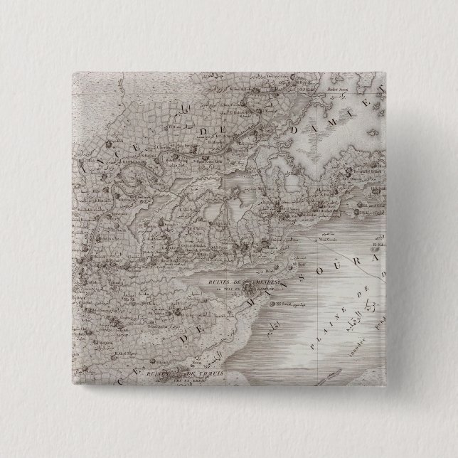Bóton Quadrado 5.08cm Mansourah, San, Egito (Frente)